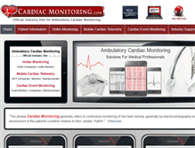 Tablet Screenshot of cardiacmonitoring.com